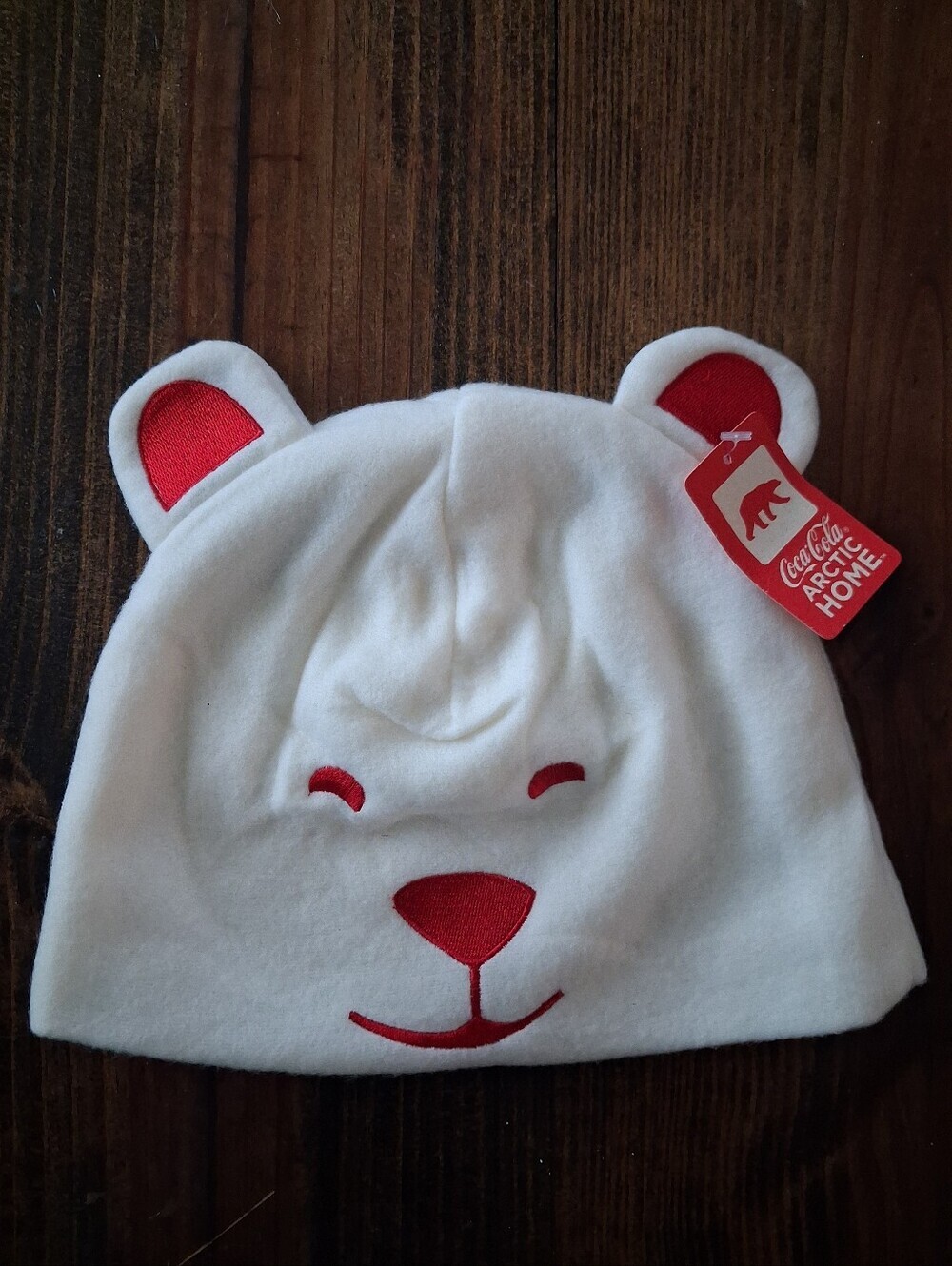 Coca Cola Coke Arctic Home Fleece Polar Bear Hat - 2011